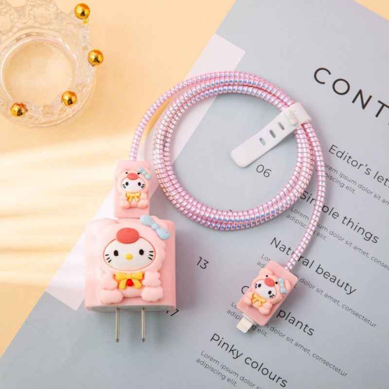 Data cable protective cover for Apple original data cable protective rope charger angel wings protective shell suit