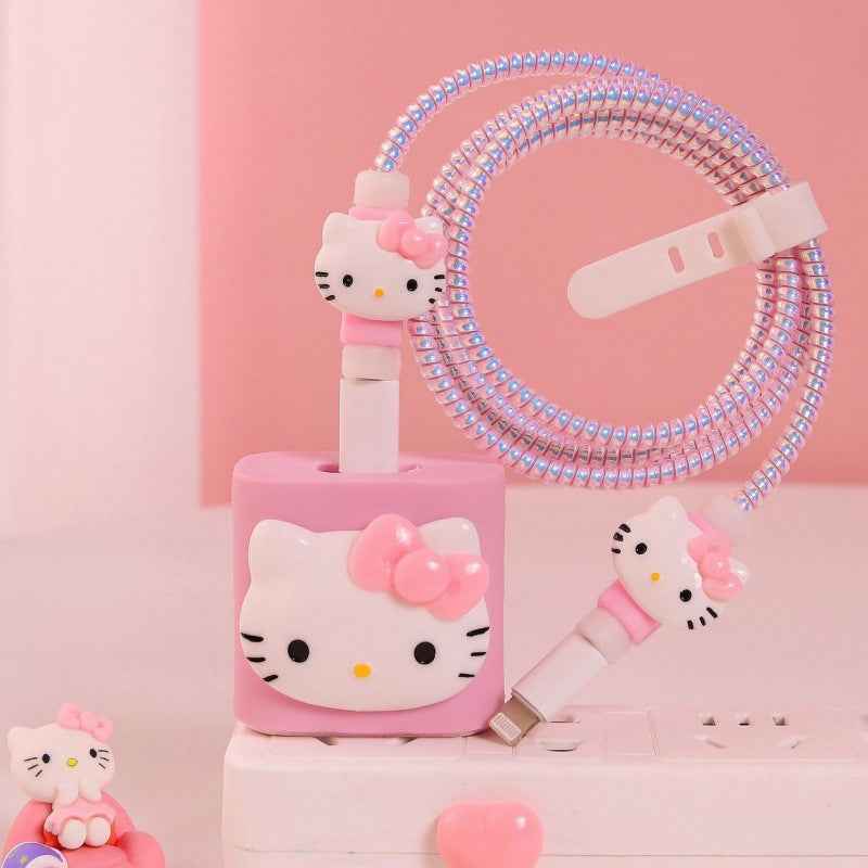 Data cable protective cover for Apple original data cable protective rope charger angel wings protective shell suit