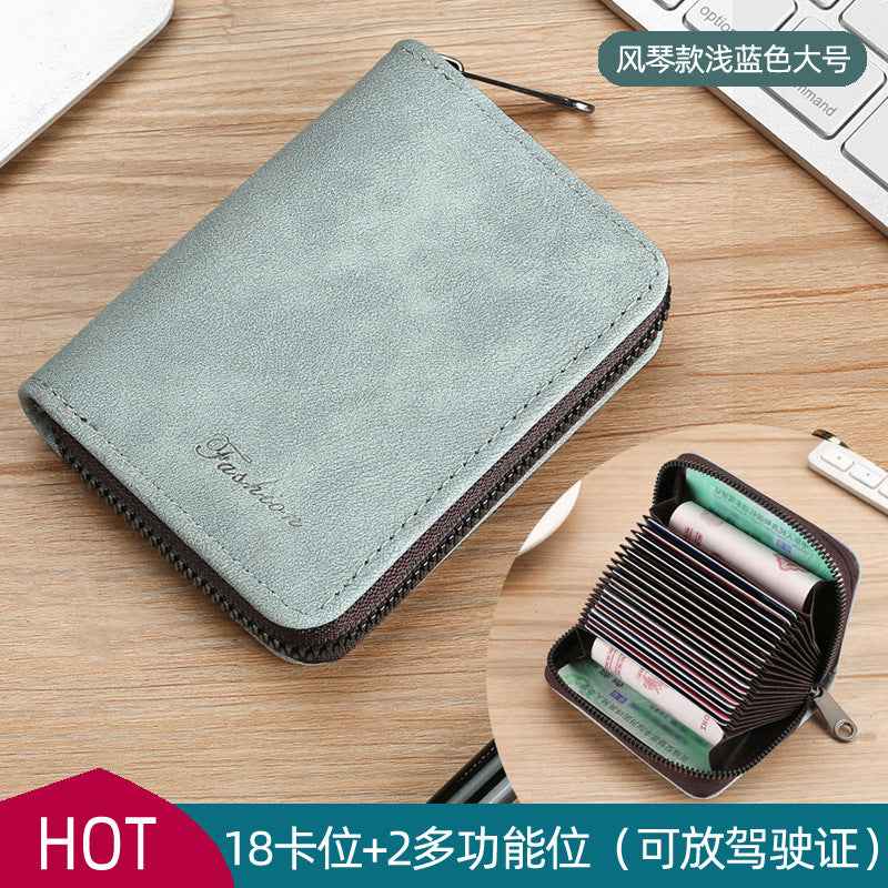 Card Bag Men's Exquisite High-end Driver's License Women's Card Bag Small and Ultra-thin One-piece Multi-card Large Capacity Card Jacket