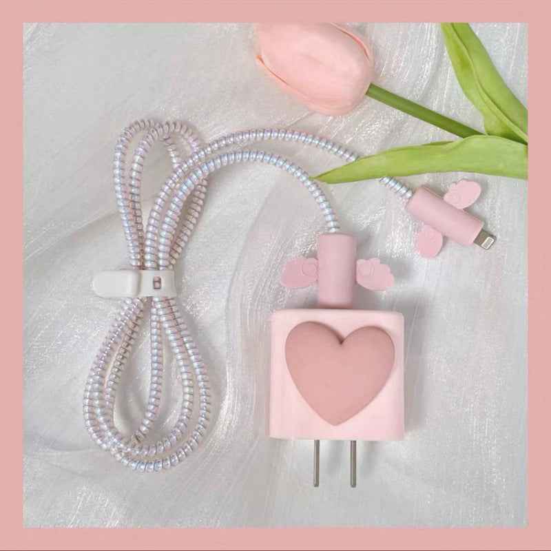 Data cable protective cover for Apple original data cable protective rope charger angel wings protective shell suit