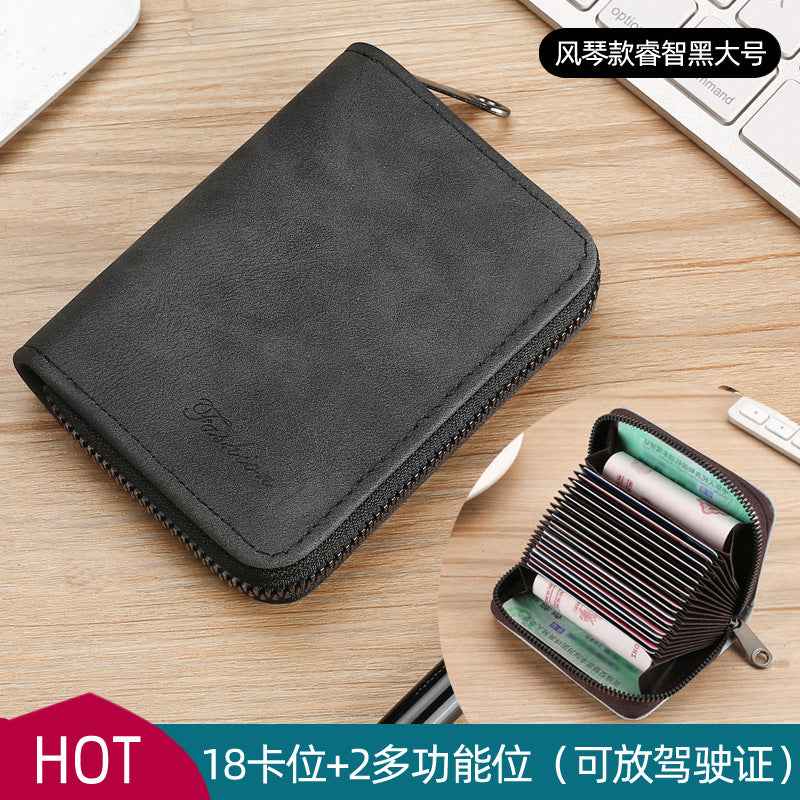 Card Bag Men's Exquisite High-end Driver's License Women's Card Bag Small and Ultra-thin One-piece Multi-card Large Capacity Card Jacket