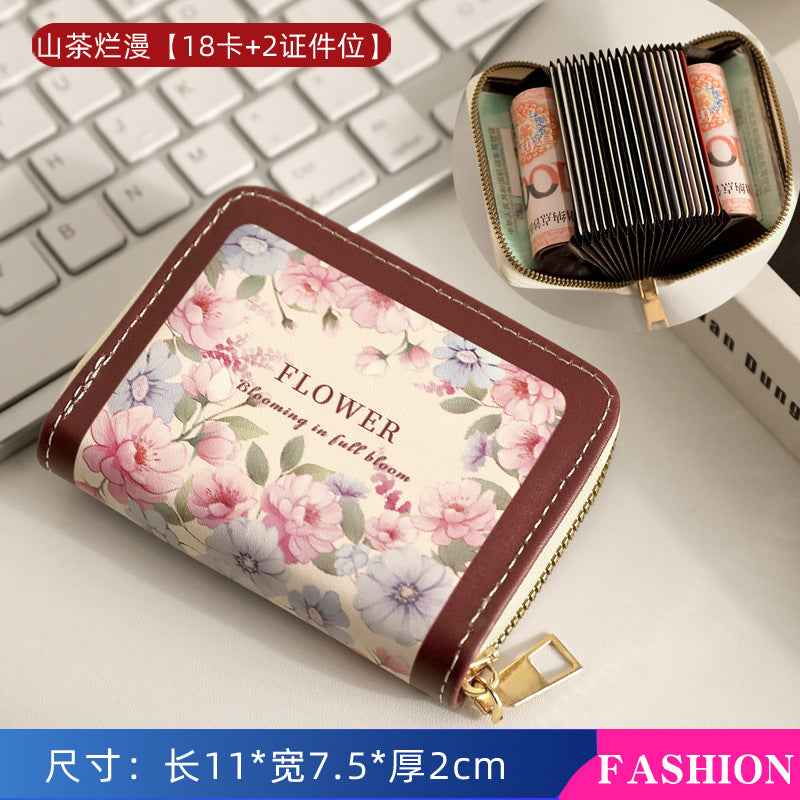 Card Bag Women's Exquisite High-end Small Multi-card 2024 Large Capacity Retro Certificate Storage Wallet New Coin Purse