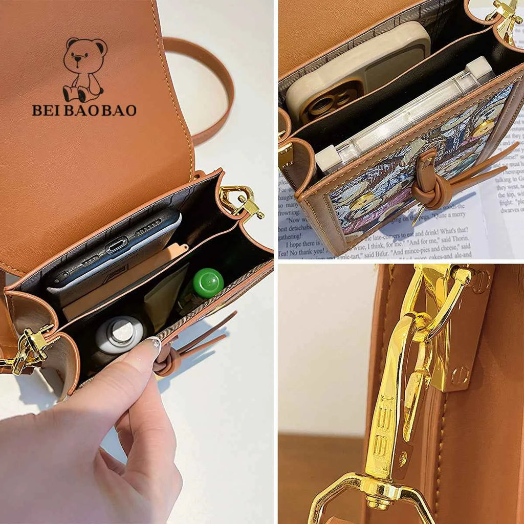 Canvas Crossbody Mobile Phone Bag Women Casual Shoulder Bag 2025 Fashion