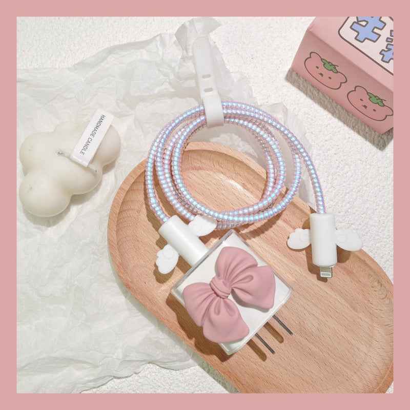 Data cable protective cover for Apple original data cable protective rope charger angel wings protective shell suit