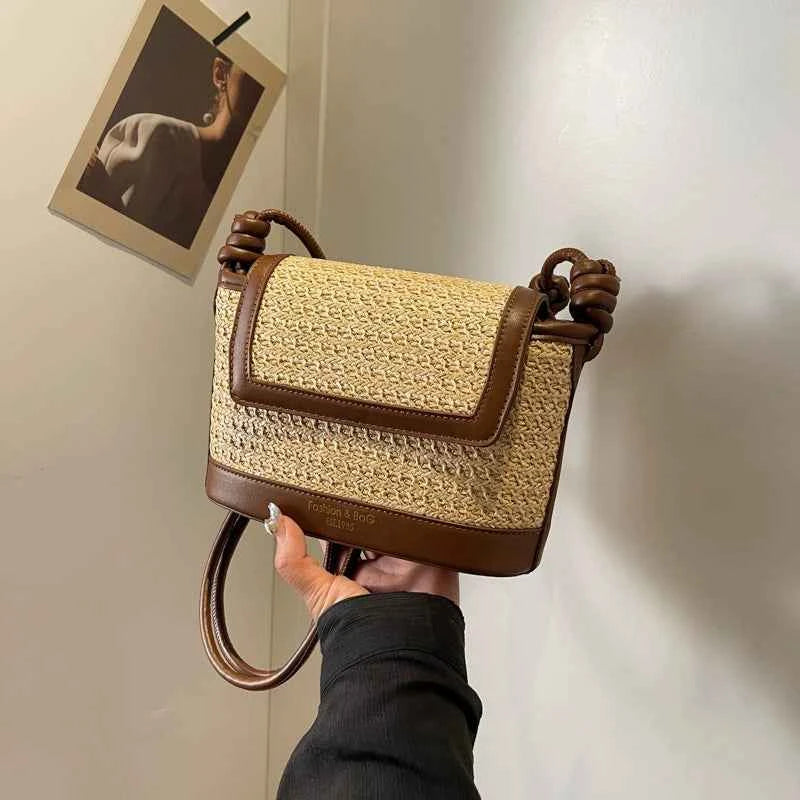 Celebrity Beach Bag Niche Colorfulful Woven Bag Women 2025 New Crossbody Bag Single Shoulder Armpit Bag