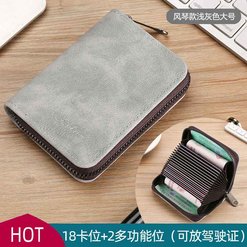 Card Bag Men's Exquisite High-end Driver's License Women's Card Bag Small and Ultra-thin One-piece Multi-card Large Capacity Card Jacket