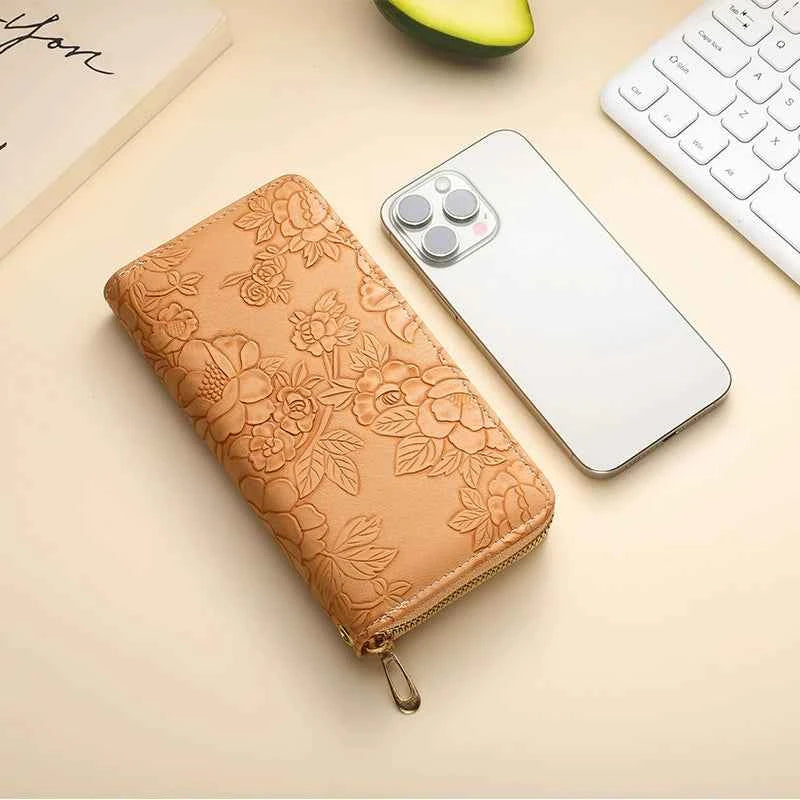 High-value Women's Long Wallet Korean Style Fashionable Hand-held Coin Purse Multi-functional Women's Mobile Phone Bag with Zipper