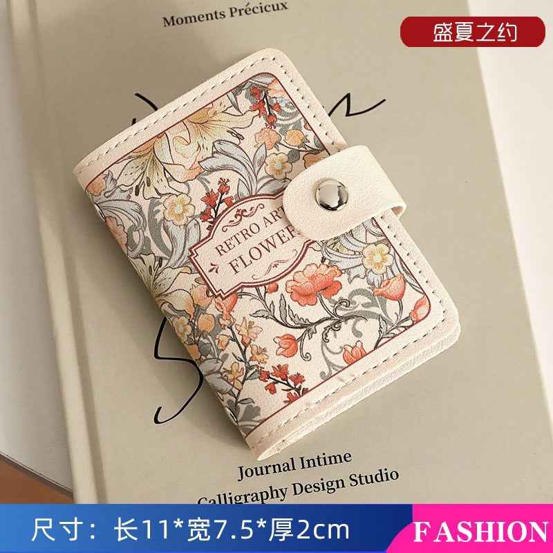 Card Bag Women's Exquisite High-end Small Multi-card 2024 Large Capacity Retro Certificate Storage Wallet New Coin Purse