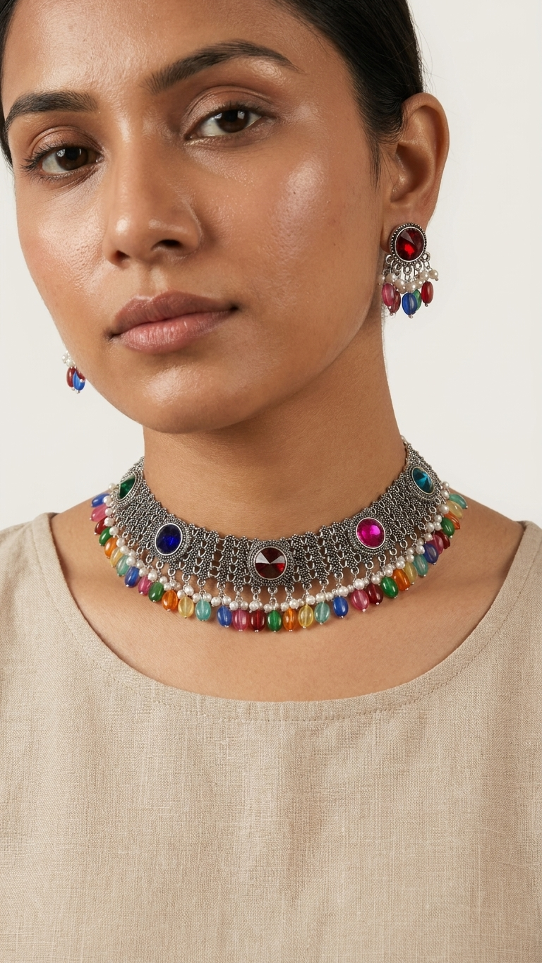 Exquisite Ethnic Statement Necklace ; Earring Sets