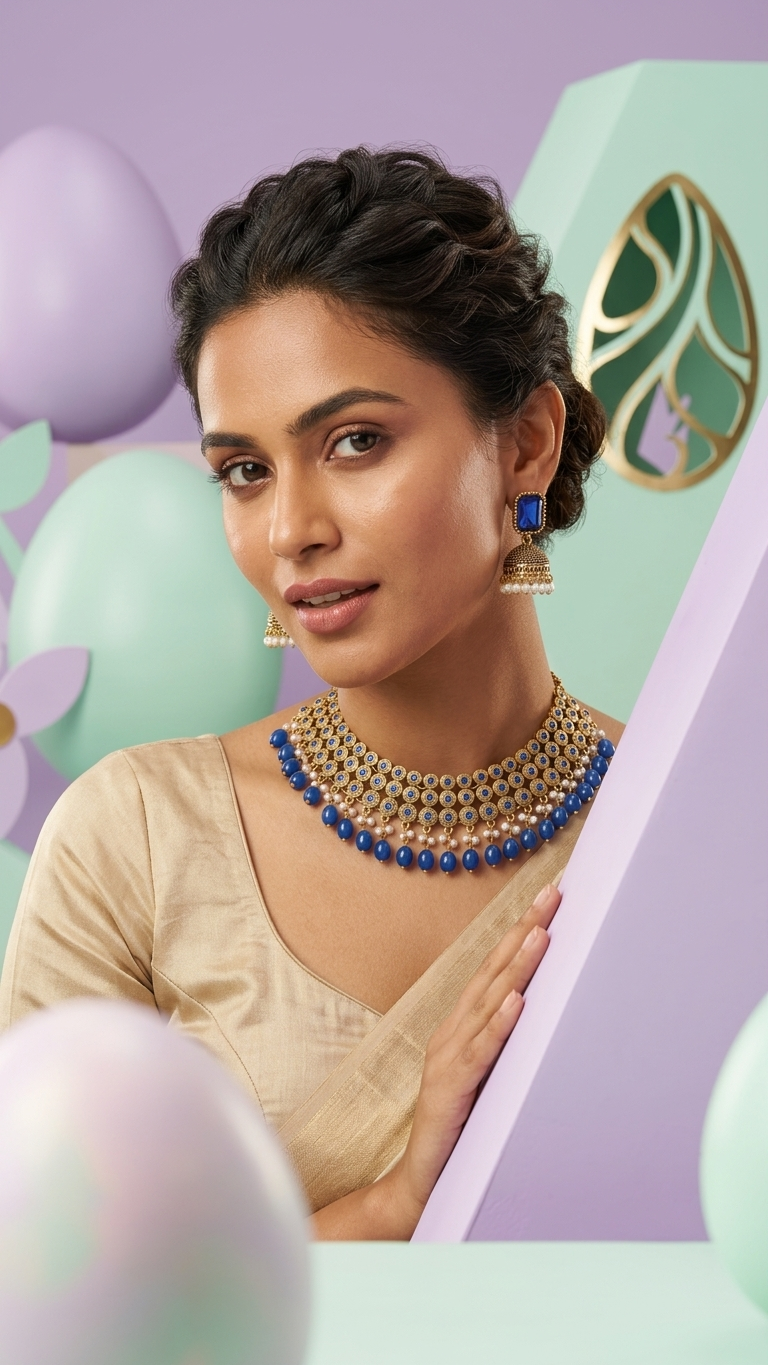Exquisite Ethnic Statement Necklace ; Earring Sets