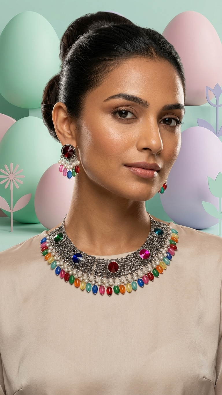 Exquisite Ethnic Statement Necklace ; Earring Sets
