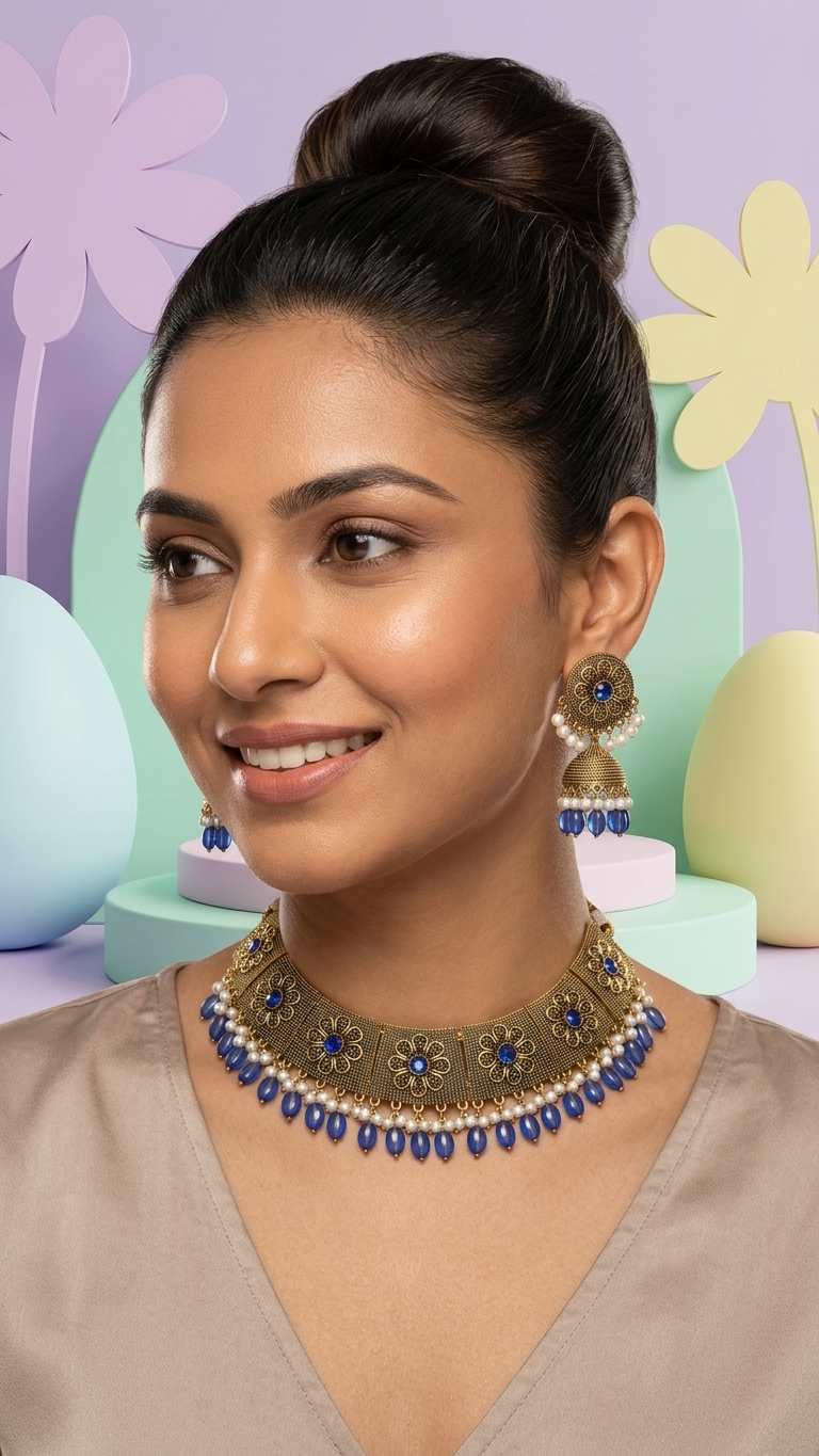 Exquisite Ethnic Statement Necklace ; Earring Sets