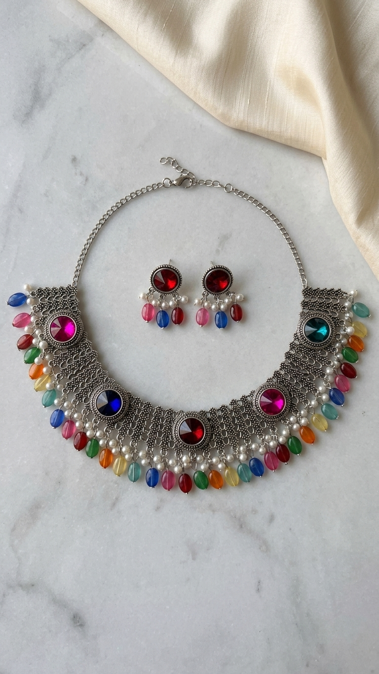 Exquisite Ethnic Statement Necklace ; Earring Sets