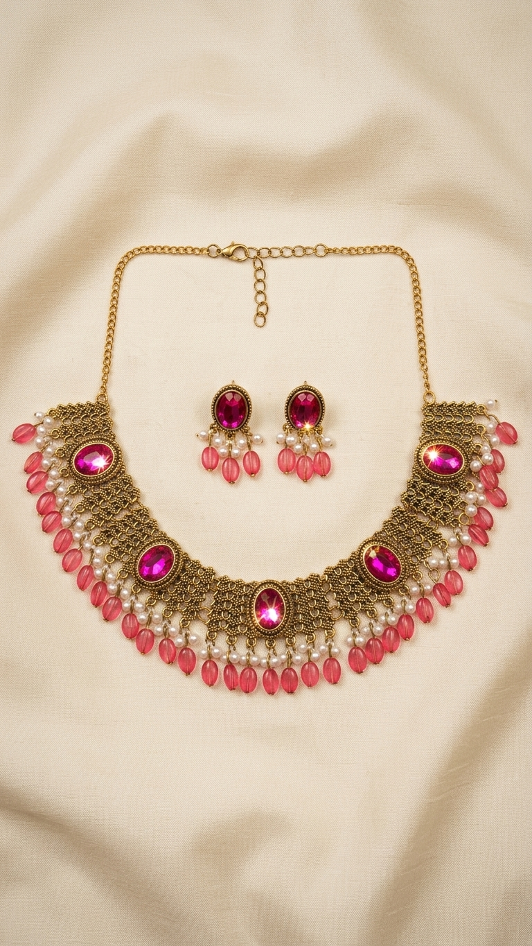 Exquisite Ethnic Statement Necklace ; Earring Sets