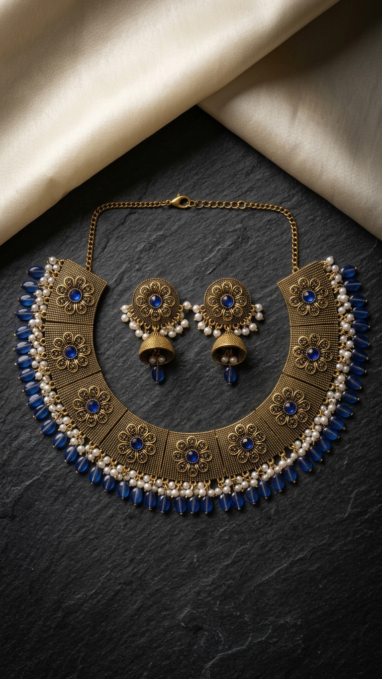 Exquisite Ethnic Statement Necklace ; Earring Sets
