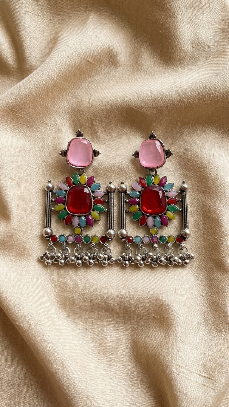 Vibrant Multicolored Statement Earrings