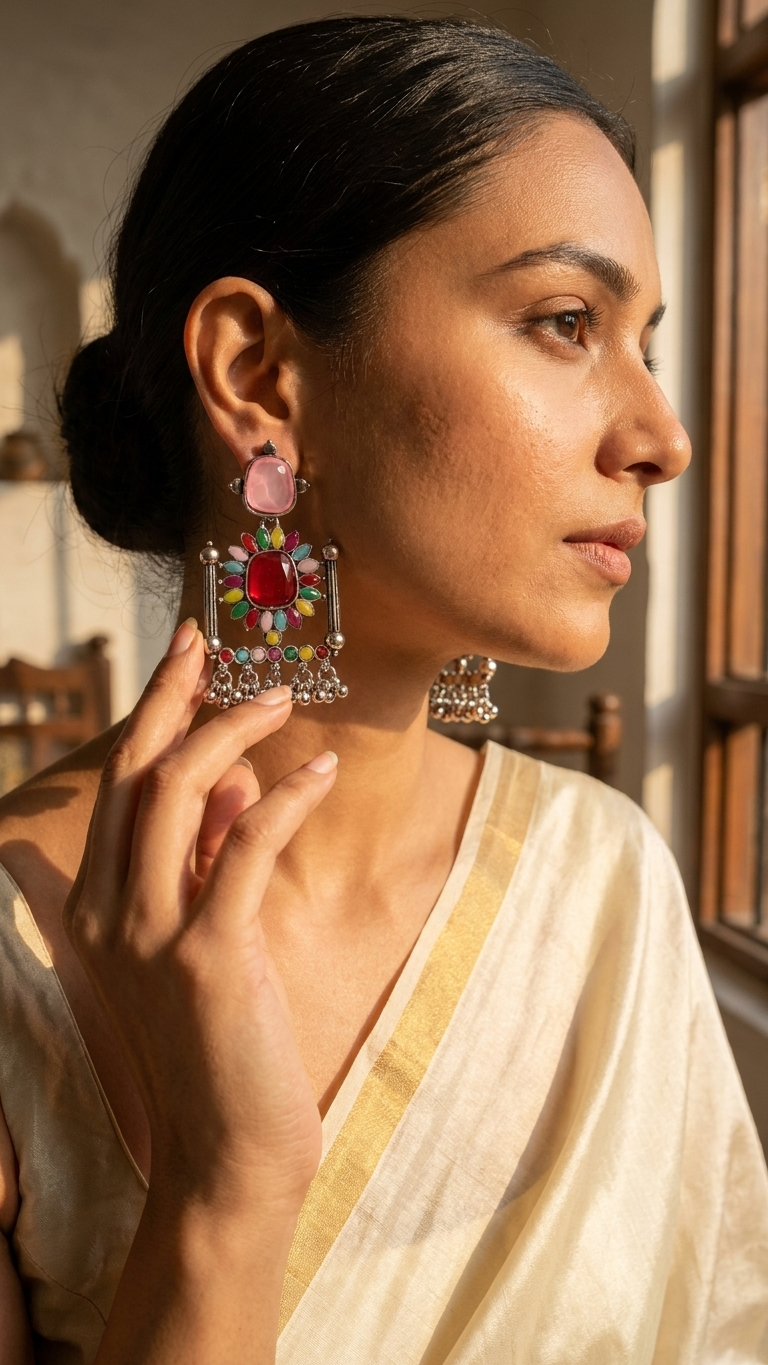 Vibrant Multicolored Statement Earrings