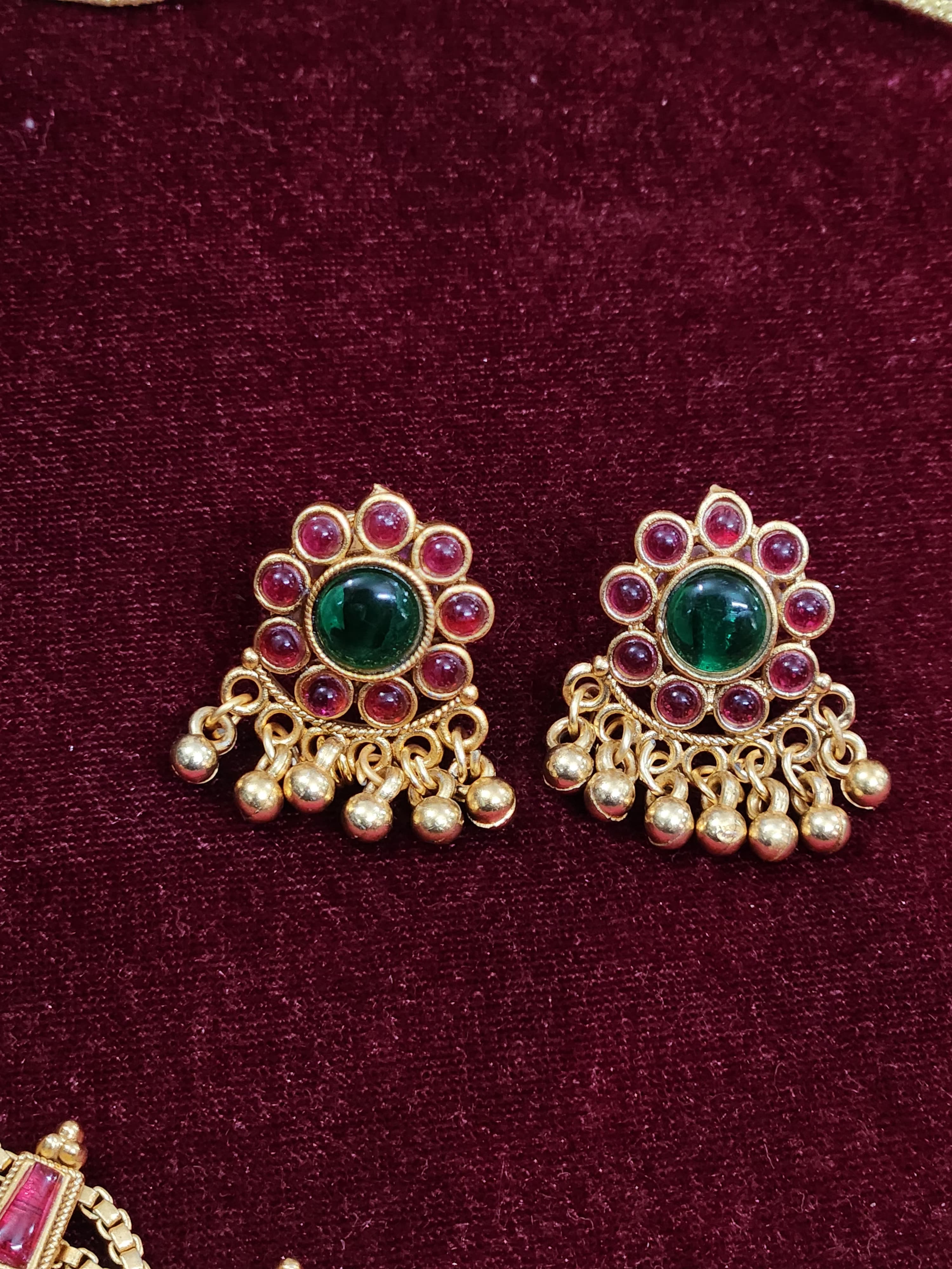 Royal Temple Design Necklace Set with Earrings