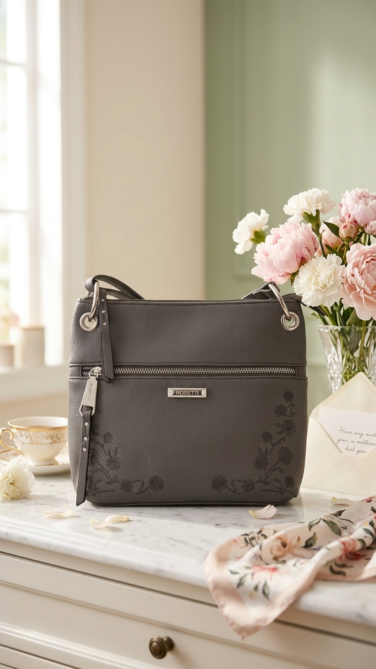 Rosetti Women's Bodhi Mini Crossbody Bag, Faux Leather Purse, Adjustable Strap