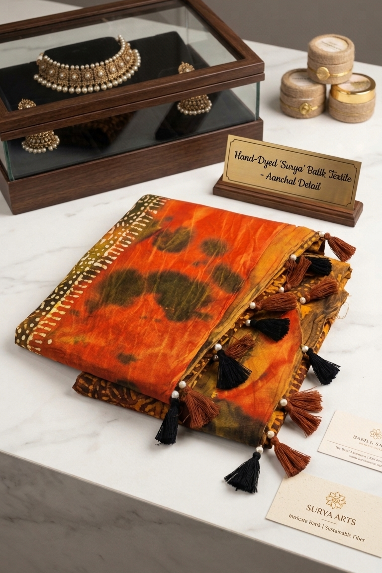 Makhan Soft Batik Saree with Blouse Piece