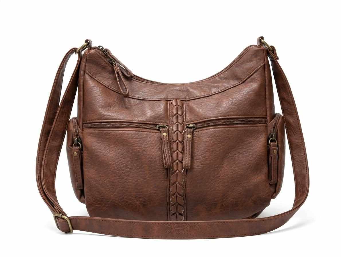 Bueno Double Top Zip Hobo Bag