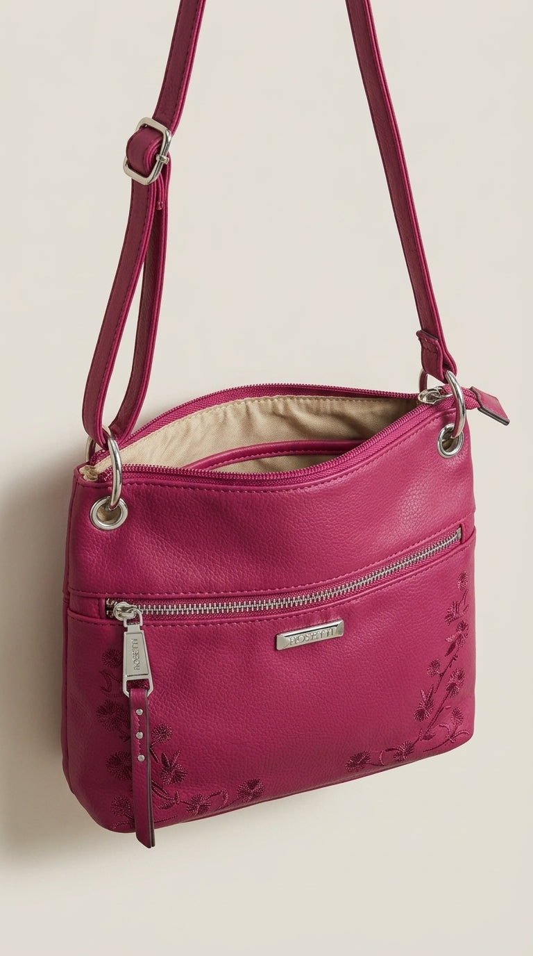 Rosetti Women's Bodhi Mini Crossbody Bag, Faux Leather Purse, Adjustable Strap