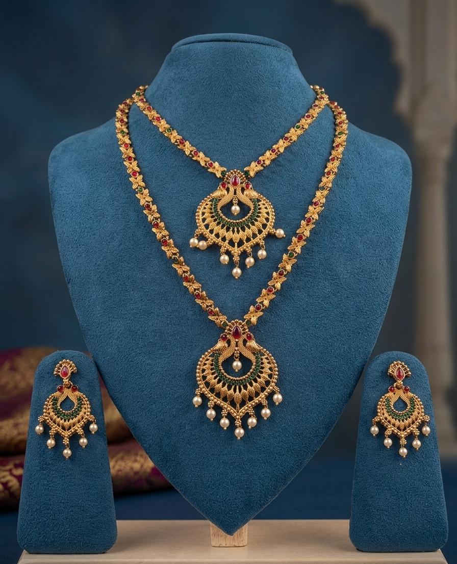 Royal Dual-Layer Temple Jewelry Set