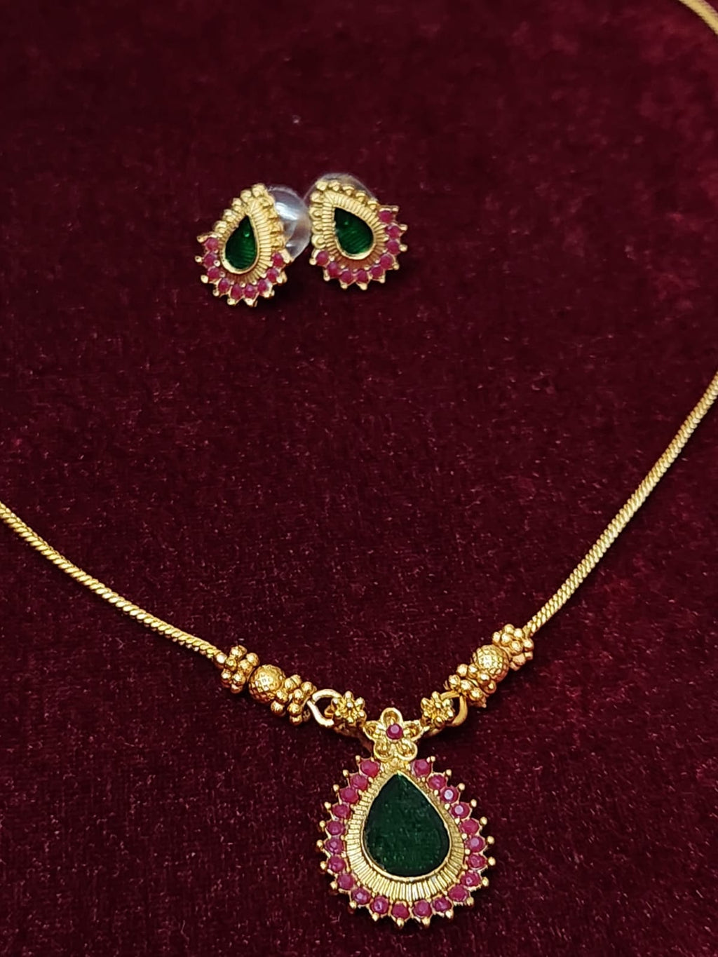 South Indian Meenakari Necklace Set