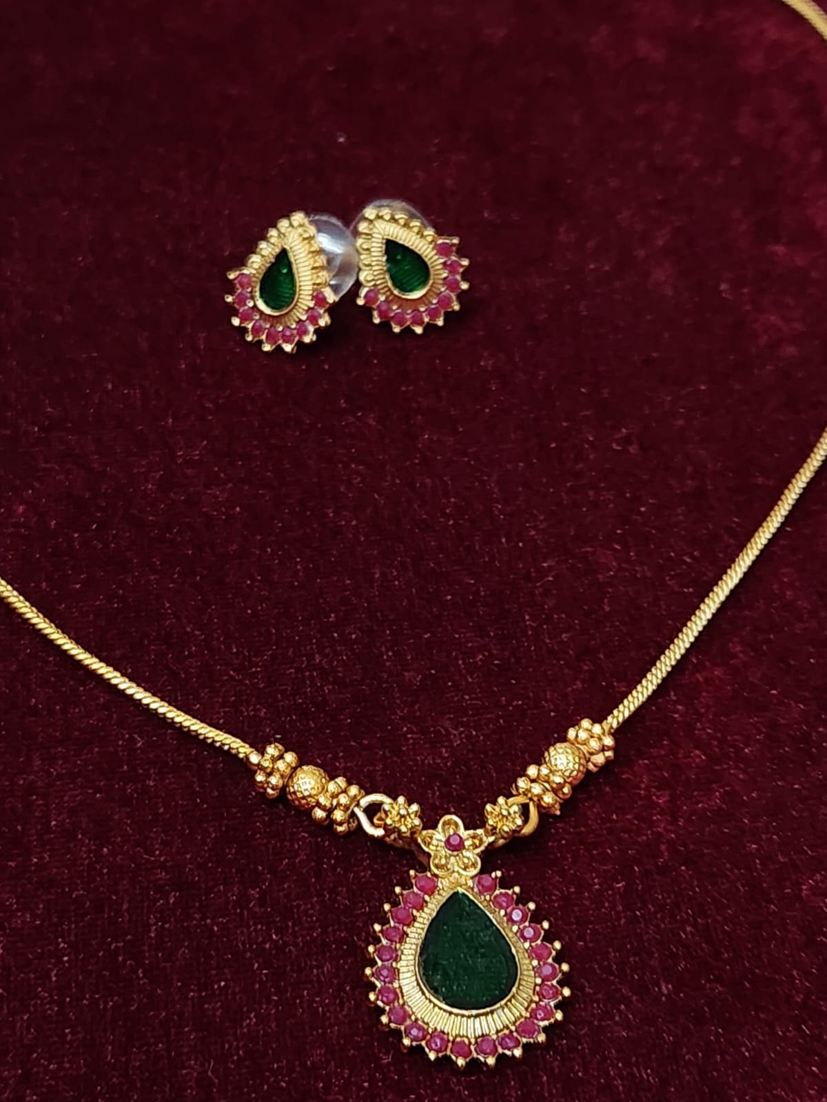 South Indian Meenakari Necklace Set