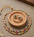Festive Radiance Multi-Stone Necklace Set