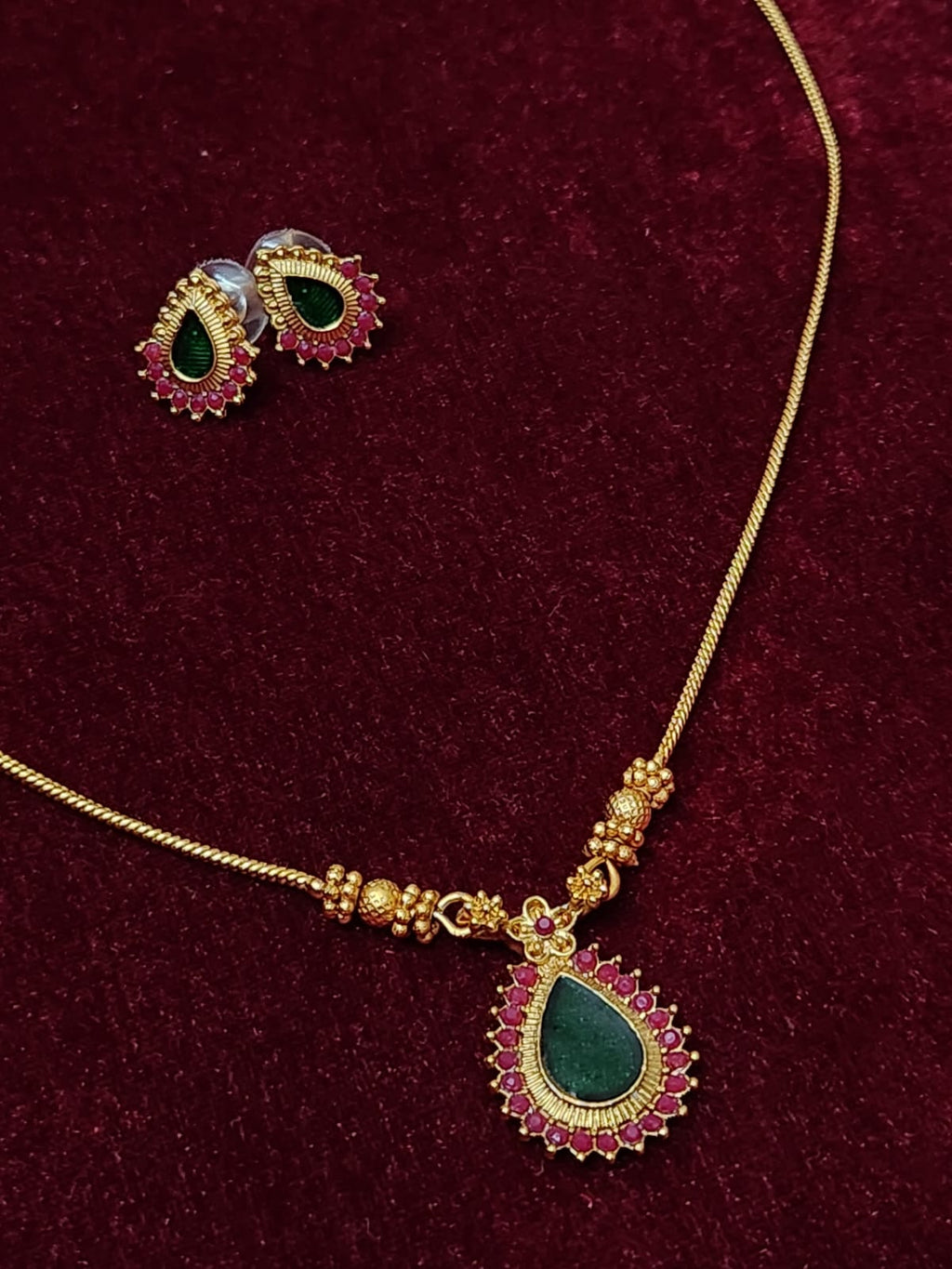 South Indian Meenakari Necklace Set