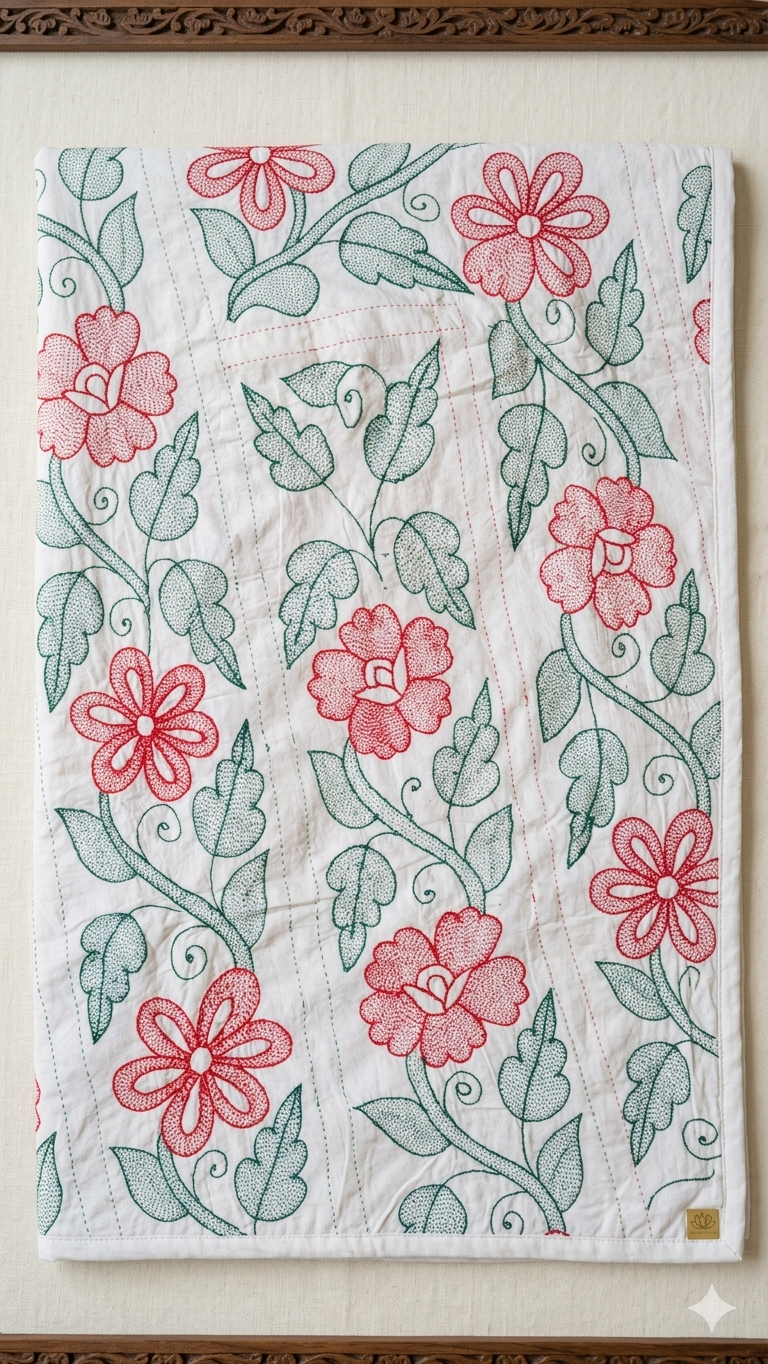 Nakshi Kantha Floral Design: Exquisite Artistry for Your Home Decor