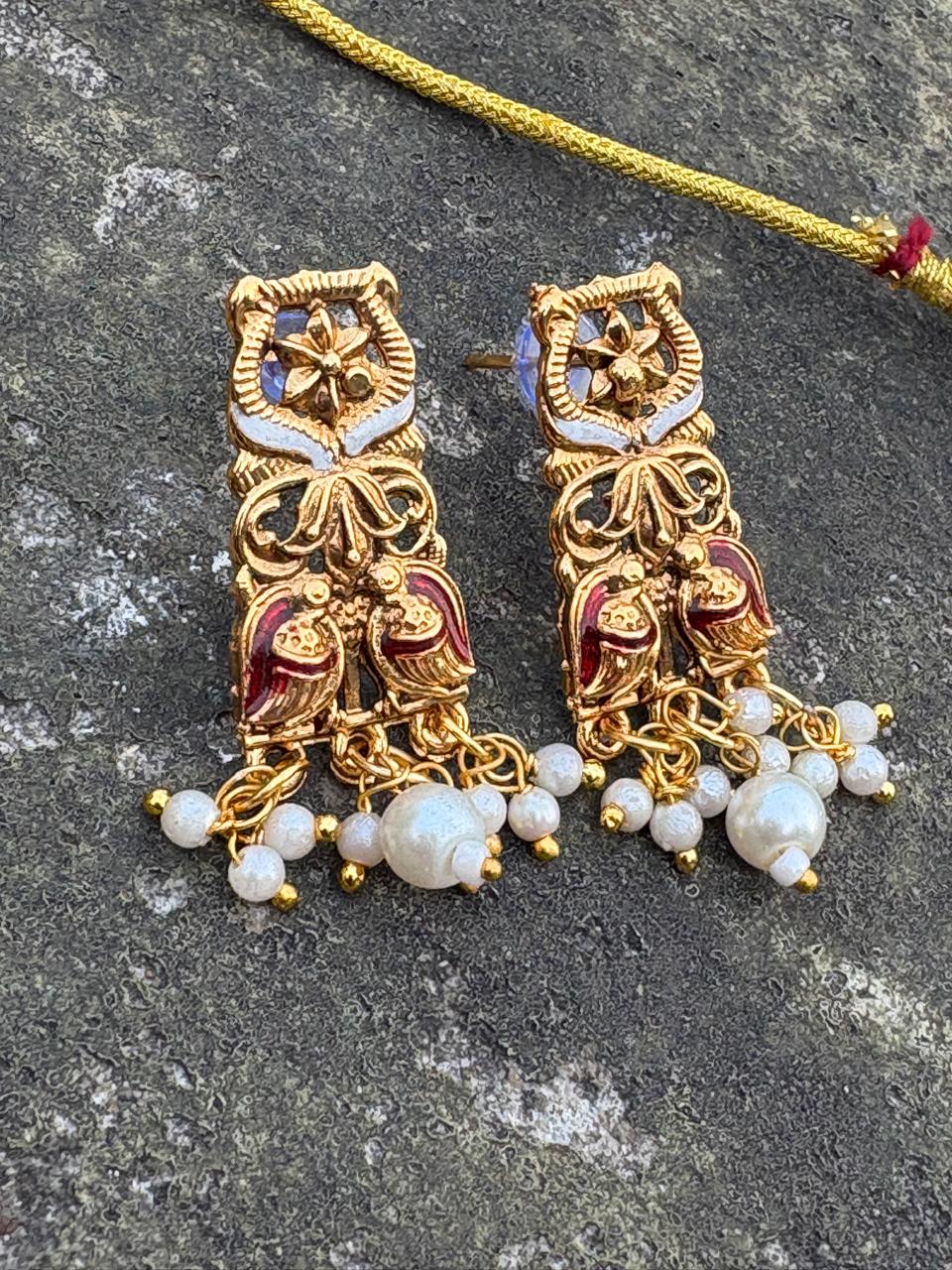 South Indian Traditional Temple Necklace Set