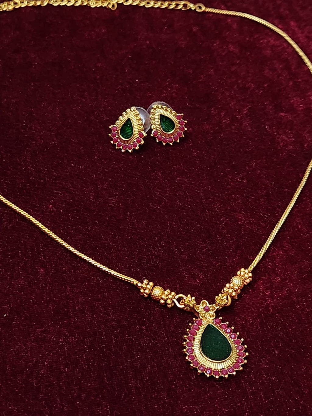 South Indian Meenakari Necklace Set