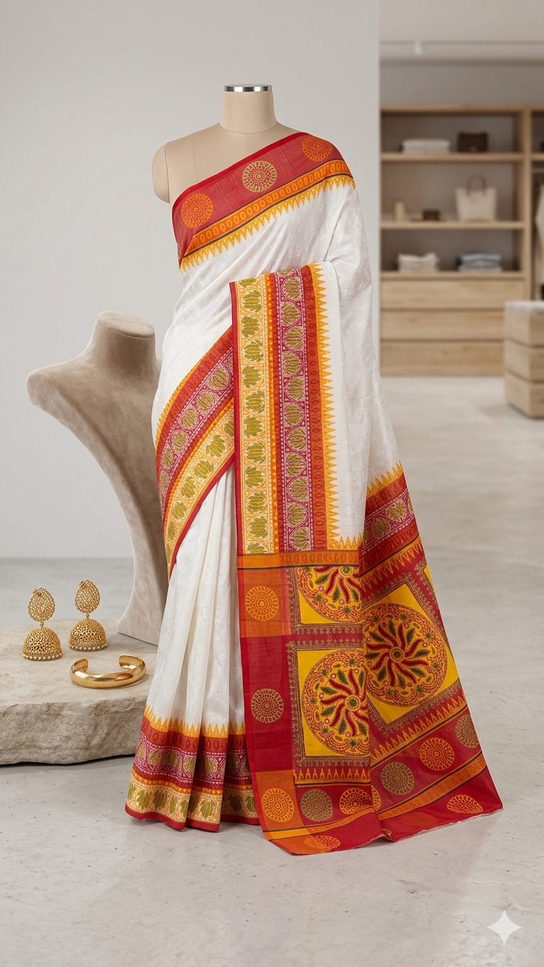 Block Boutique Saree with Blouse Piece