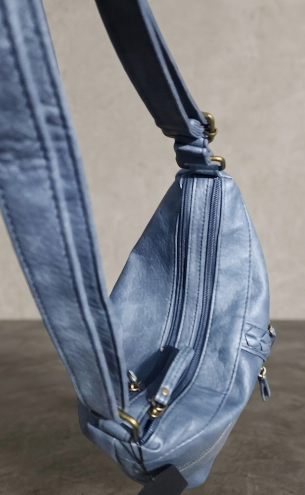 Bueno Double Top Zip Hobo Bag