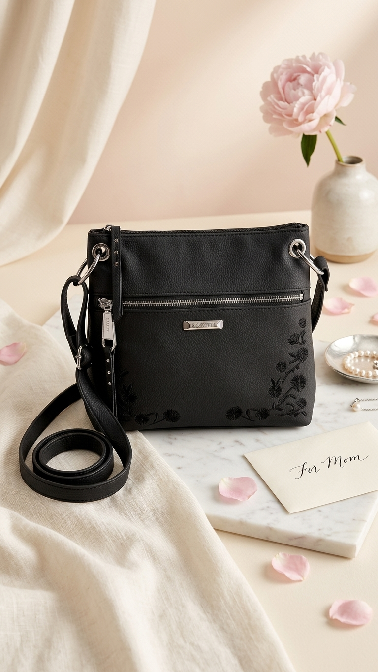 Rosetti Women's Bodhi Mini Crossbody Bag, Faux Leather Purse, Adjustable Strap