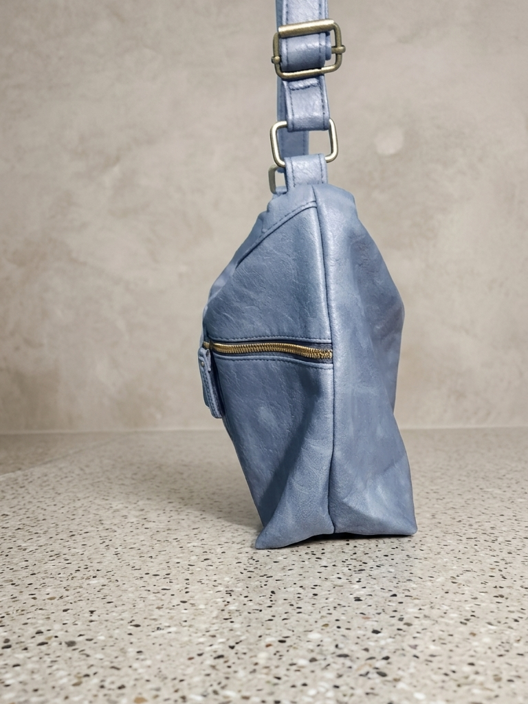 Bueno Double Top Zip Hobo Bag
