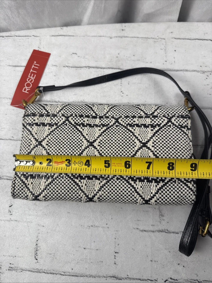 Rosetti Piper Folding Crossbody Bag Black & White Checks
