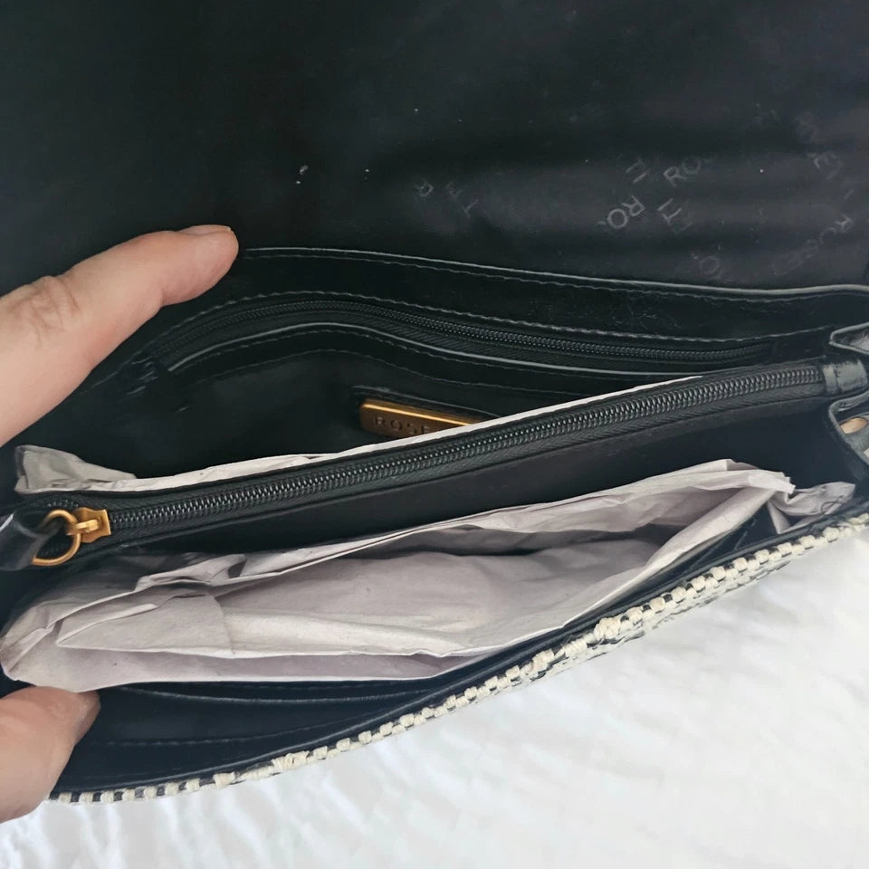 Rosetti Piper Folding Crossbody Bag Black & White Checks