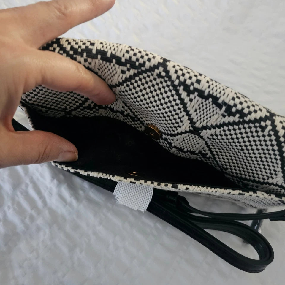 Rosetti Piper Folding Crossbody Bag Black & White Checks