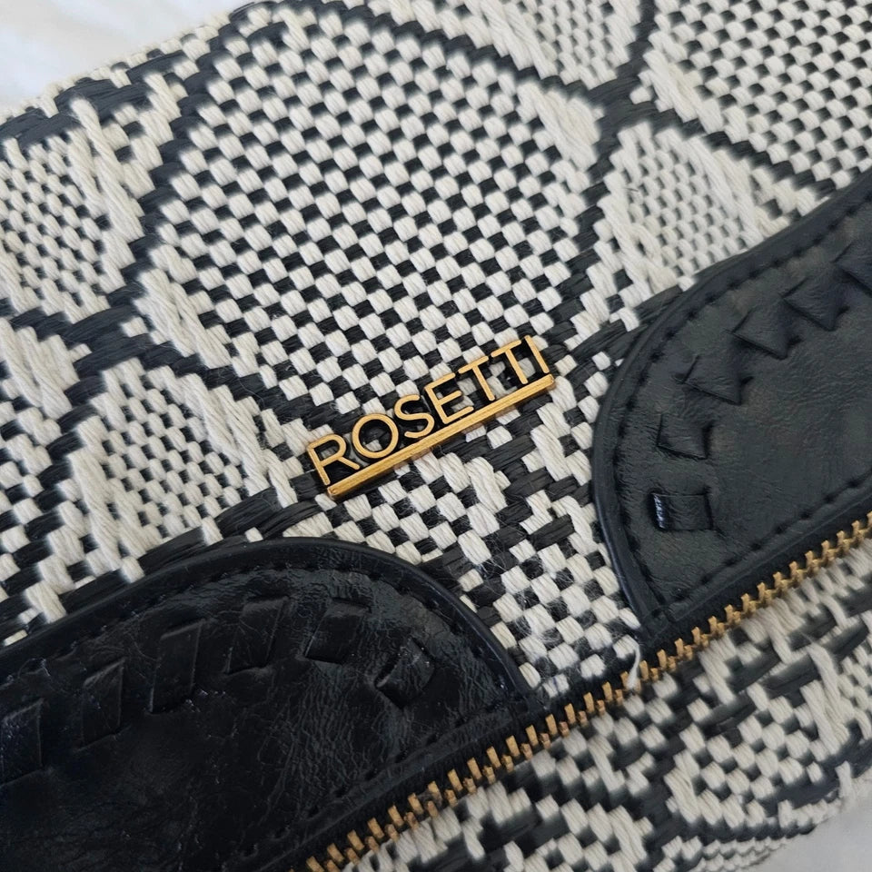 Rosetti Piper Folding Crossbody Bag Black & White Checks